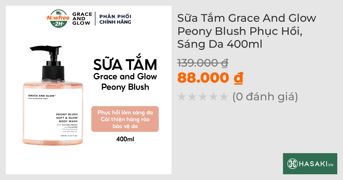 Sữa Tắm Grace And Glow Peony Blush Phục Hồi, Sáng Da 400ml