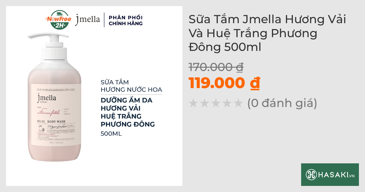 Sữa Tắm Jmella Hương Vải Và Huệ Trắng Phương Đông 500ml