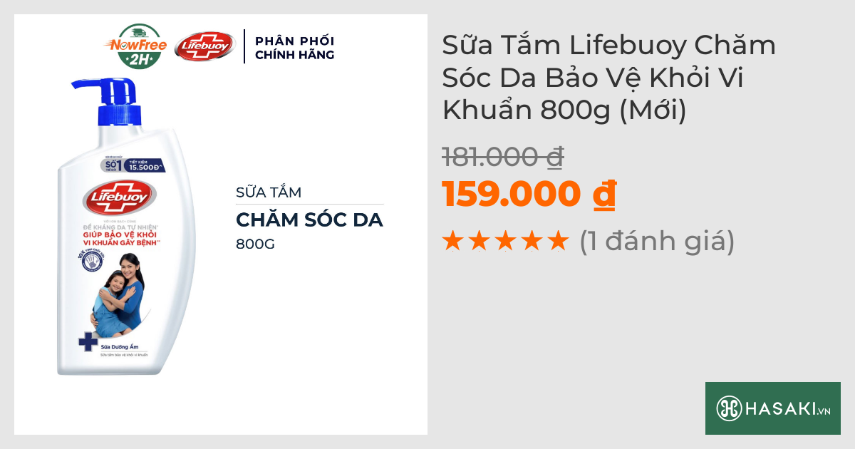 Sữa Tắm Lifebuoy Chăm Sóc Da Bảo Vệ Khỏi Vi Khuẩn 800g (Mới)