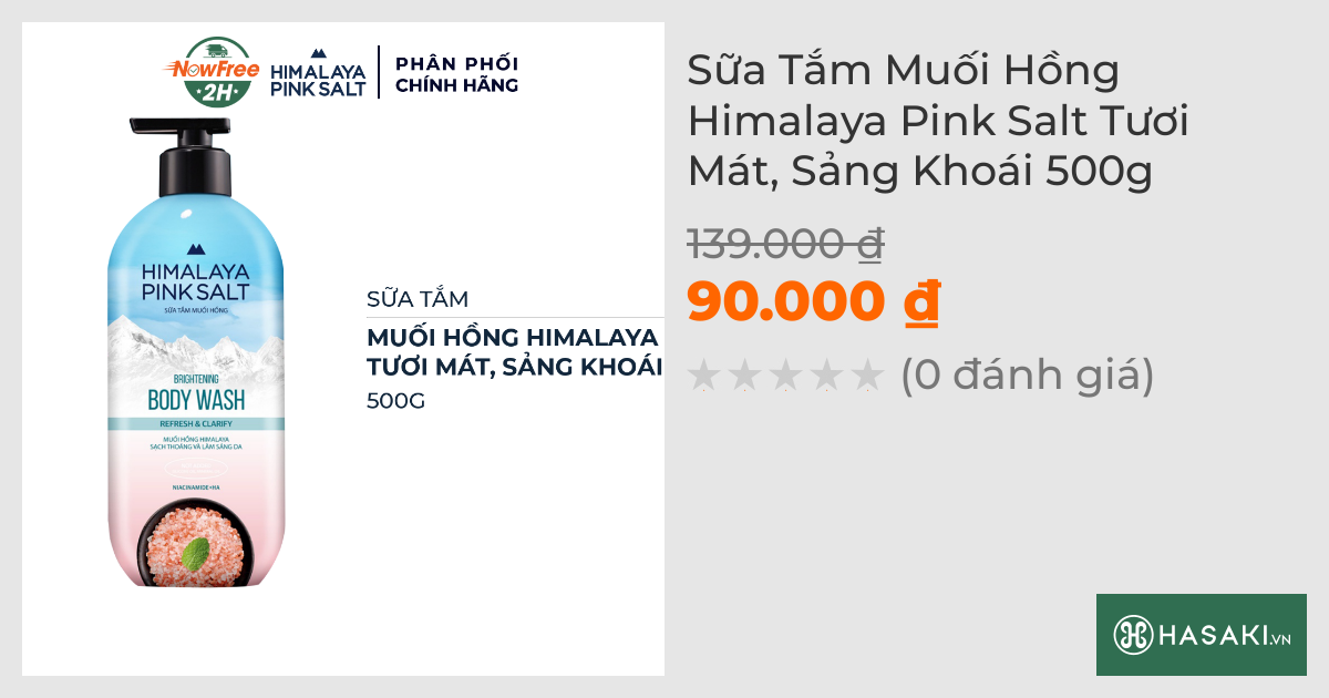 Sữa Tắm Muối Hồng Himalaya Pink Salt Tươi Mát, Sảng Khoái 500g