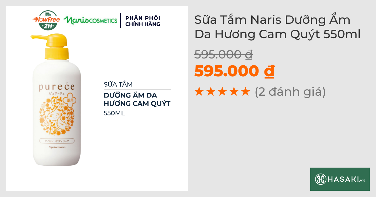 Sữa Tắm Naris Dưỡng Ẩm Da Hương Cam Quýt 550ml