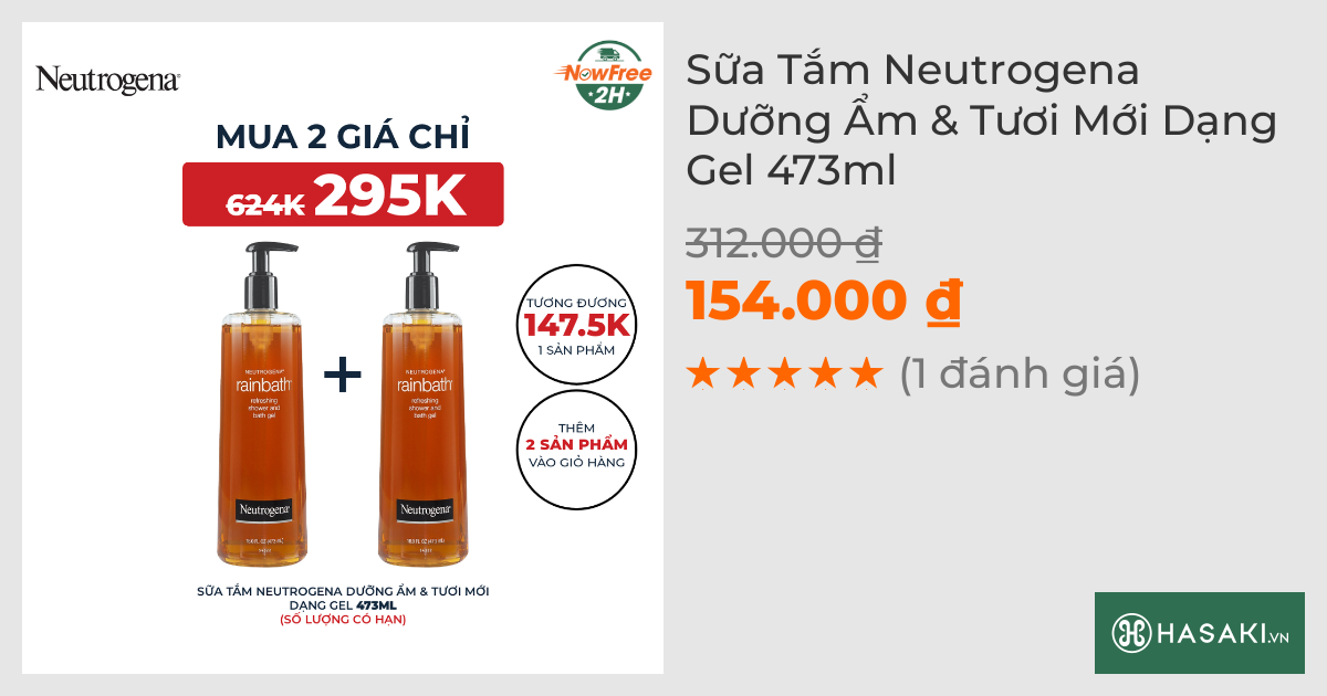 Sữa Tắm Neutrogena Dưỡng Ẩm & Tươi Mới Dạng Gel 473ml