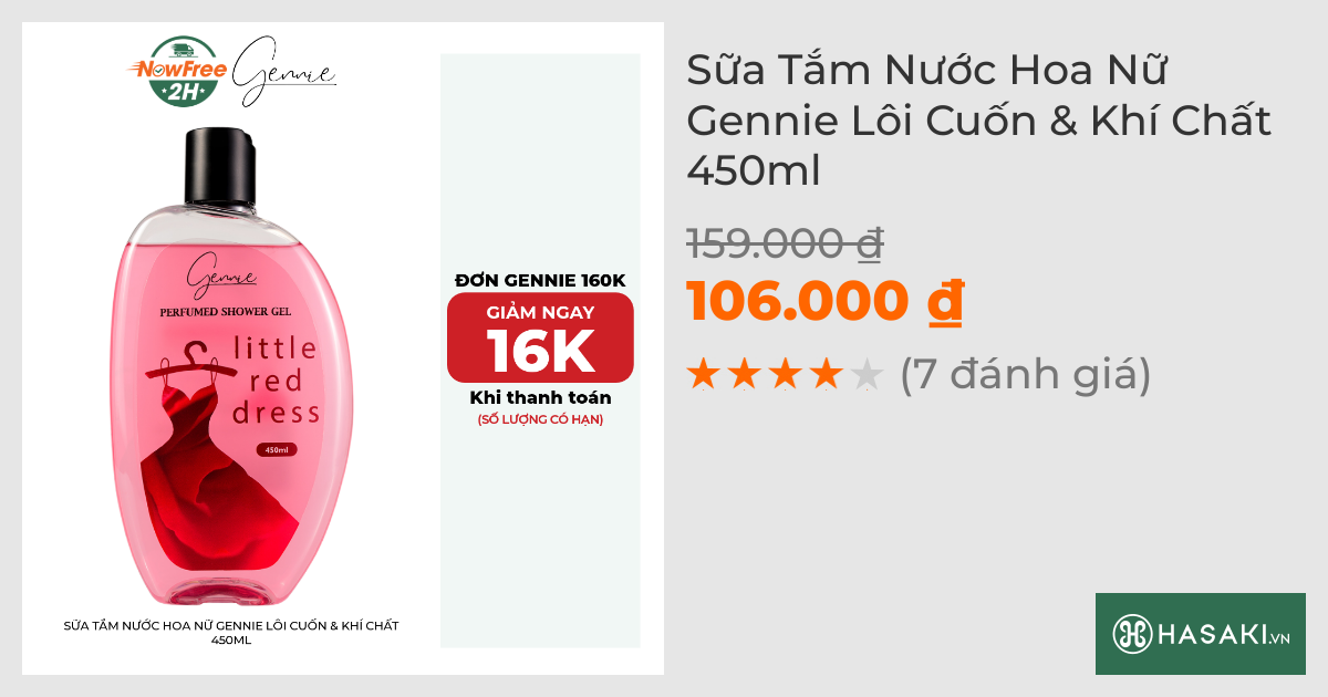 Sữa Tắm Nước Hoa Nữ Gennie Lôi Cuốn & Khí Chất 450ml