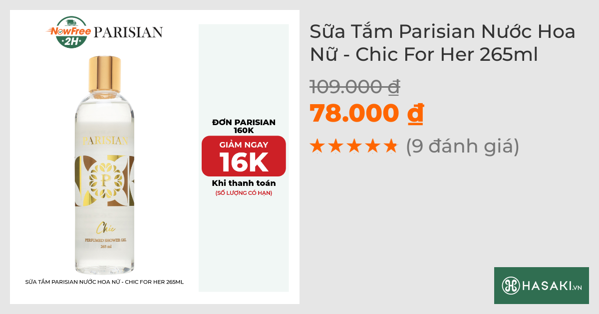 Sữa Tắm Gennie Parisian Nước Hoa Nữ - Chic For Her 265ml