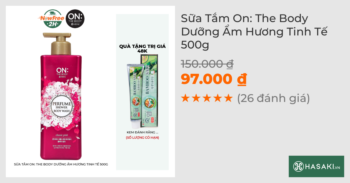 Sữa Tắm On: The Body Dưỡng Ẩm Hương Tinh Tế 500g