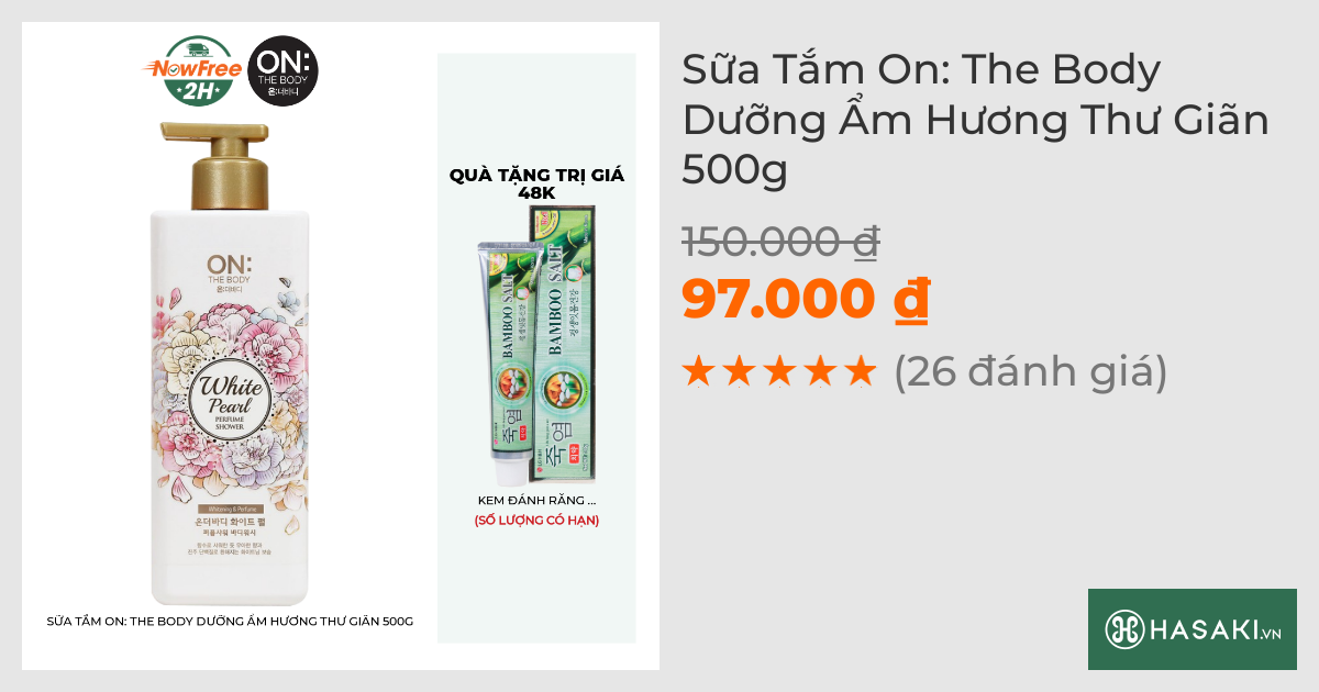 Sữa Tắm On: The Body Dưỡng Ẩm Hương Thư Giãn 500g