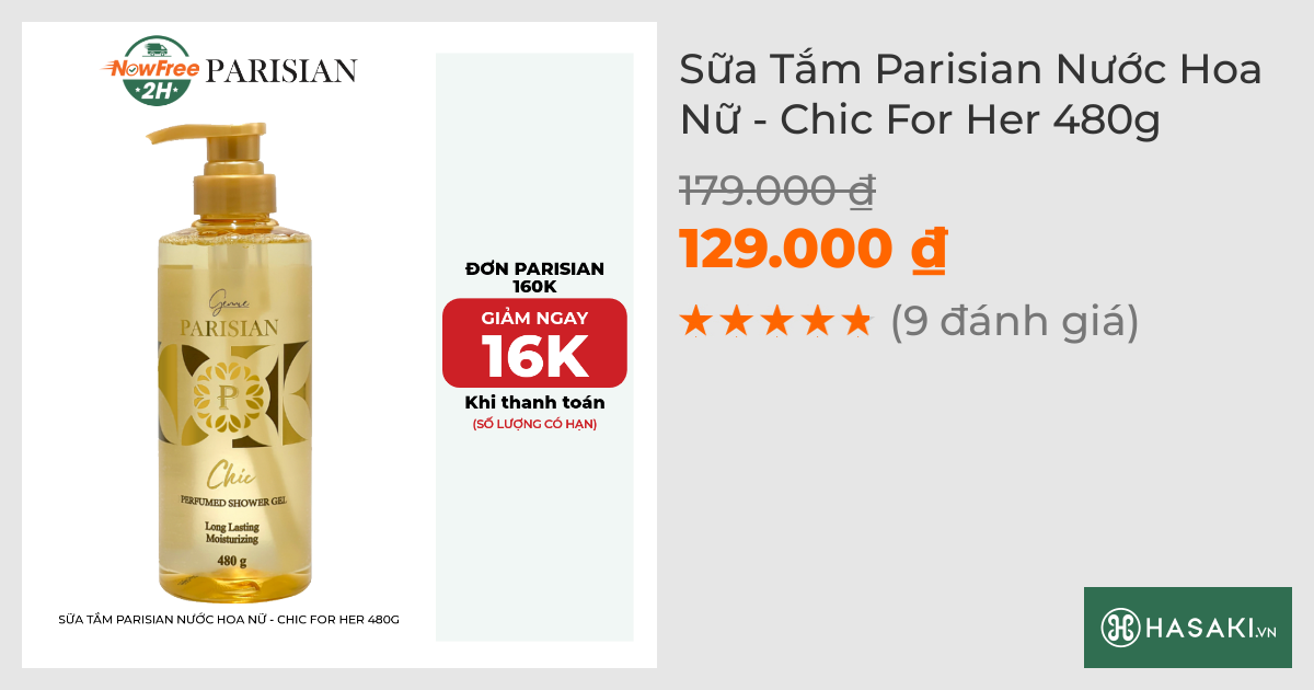 Sữa Tắm Gennie Parisian Nước Hoa Nữ - Chic For Her 480g