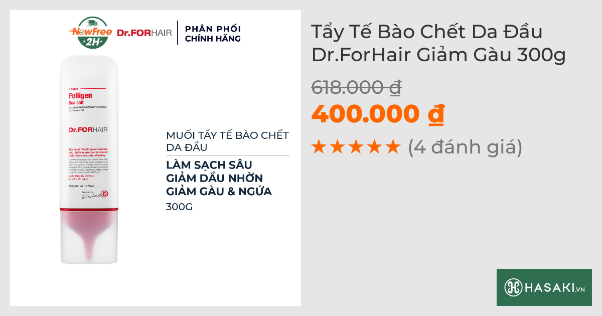 Tẩy Tế Bào Chết Da Đầu Dr.ForHair Giảm Gàu 300g