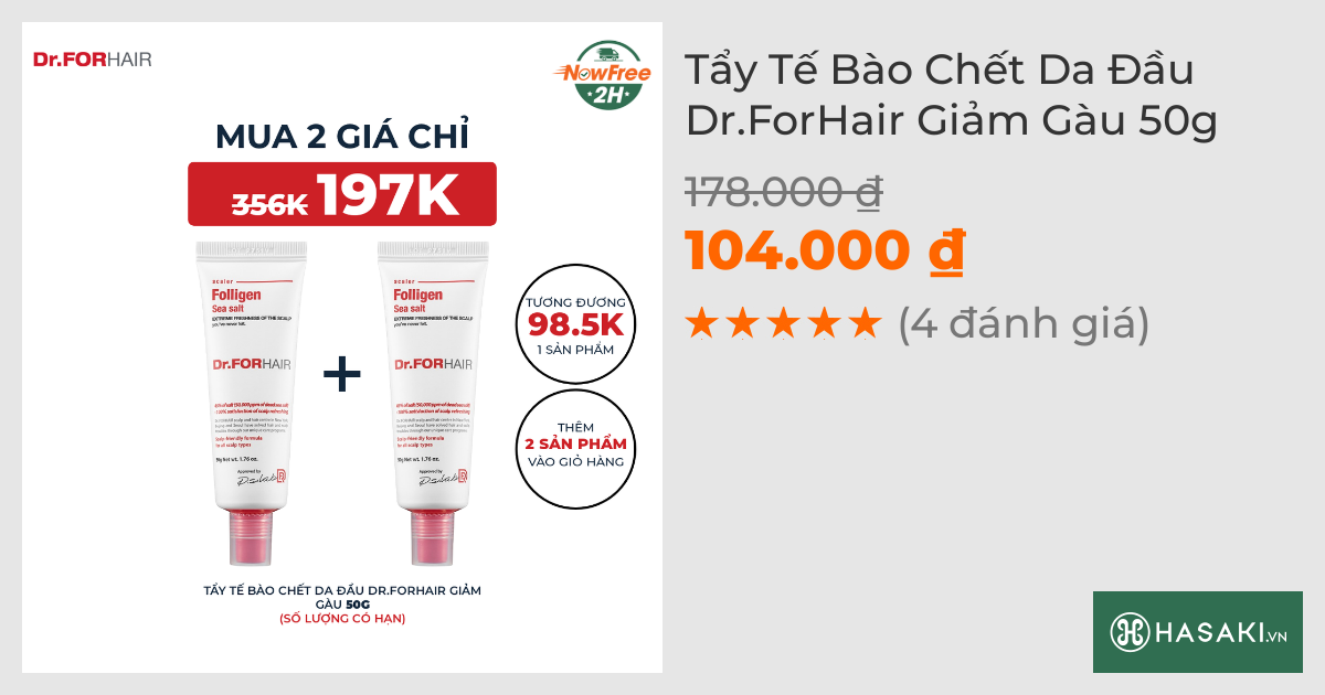 Tẩy Tế Bào Chết Da Đầu Dr.ForHair Giảm Gàu 50g