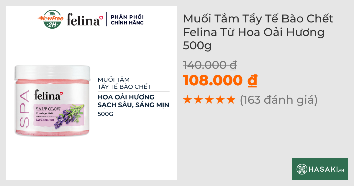 Muối Tắm Tẩy Tế Bào Chết Felina Từ Hoa Oải Hương 500g