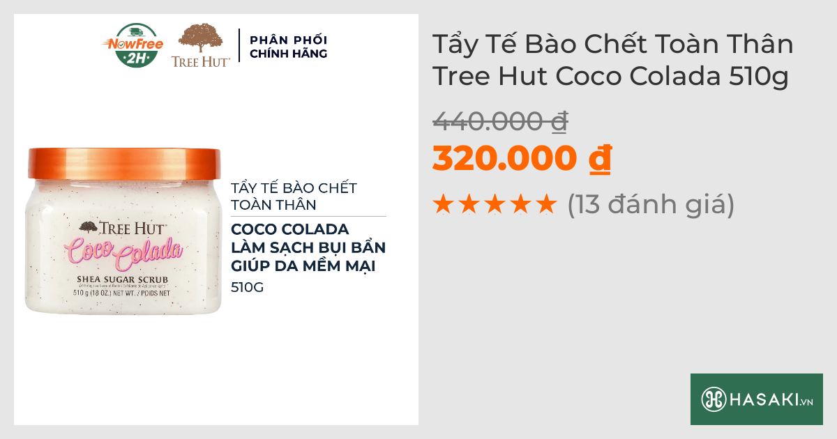 Tẩy Tế Bào Chết Toàn Thân Tree Hut Coco Colada 510g