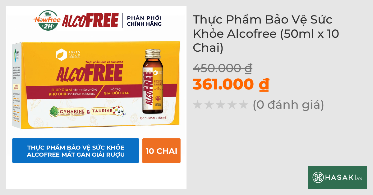 Thực Phẩm Bảo Vệ Sức Khỏe Alcofree (50ml x 10 Chai)