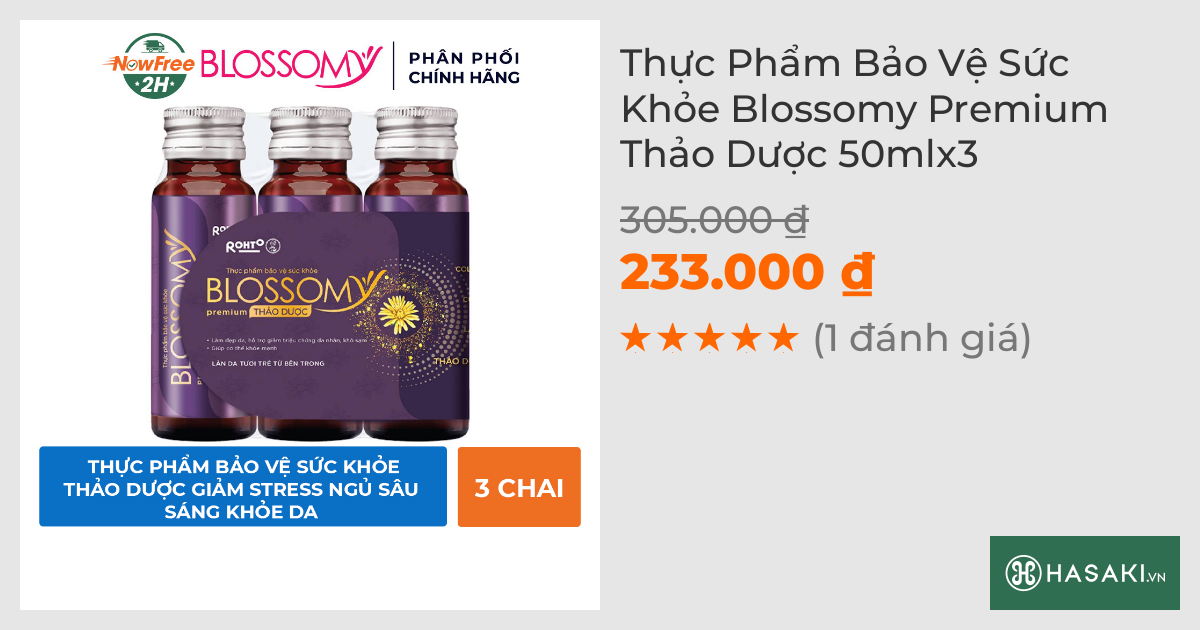 Thực Phẩm Bảo Vệ Sức Khỏe Blossomy Premium Thảo Dược 50mlx3