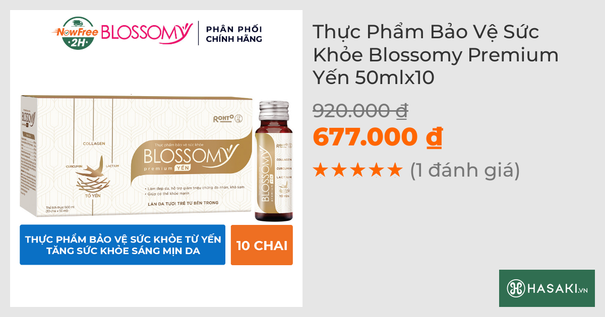 Thực Phẩm Bảo Vệ Sức Khỏe Blossomy Premium Yến 50mlx10