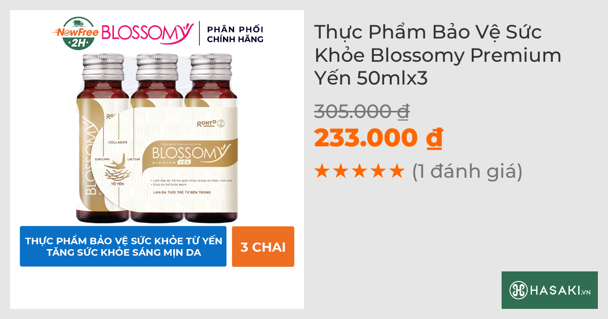 Thực Phẩm Bảo Vệ Sức Khỏe Blossomy Premium Yến 50mlx3