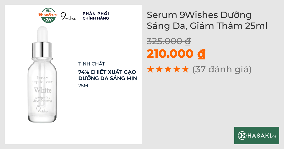 Serum 9Wishes Dưỡng Sáng Da, Giảm Thâm 25ml