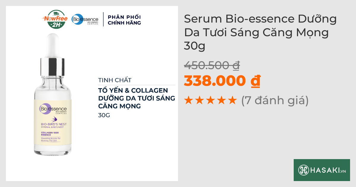 Serum Bio-essence Dưỡng Da Tươi Sáng Căng Mọng 30g