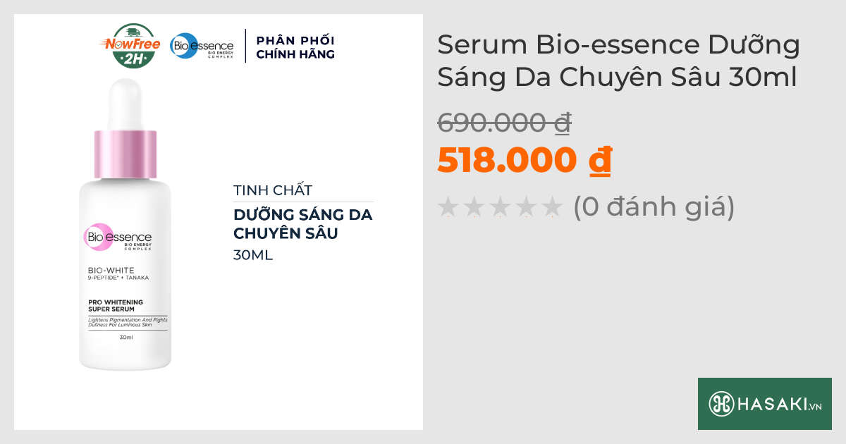 Serum Bio-essence Dưỡng Sáng Da Chuyên Sâu 30ml