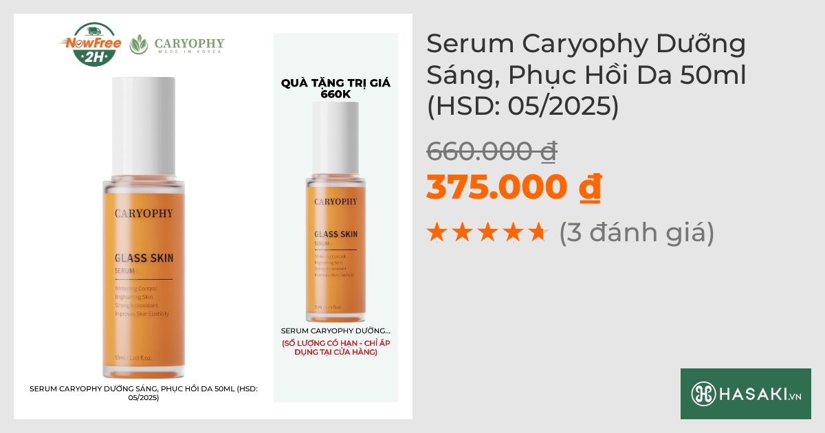 Serum Caryophy Dưỡng Sáng, Phục Hồi Da 50ml (HSD: 05/2025)