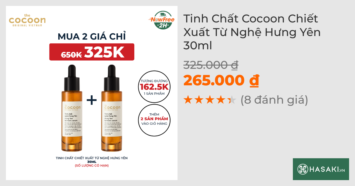 Tinh Chất Cocoon Chiết Xuất Từ Nghệ Hưng Yên 30ml