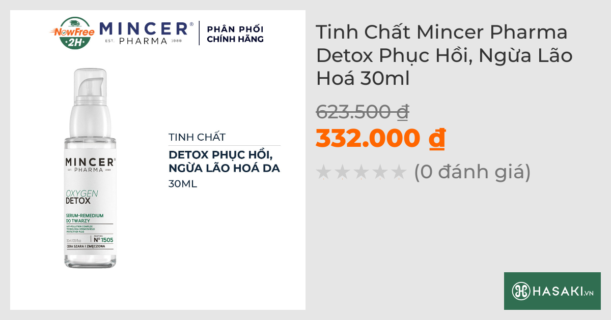 Tinh Chất Mincer Pharma Detox Phục Hồi, Ngừa Lão Hoá 30ml