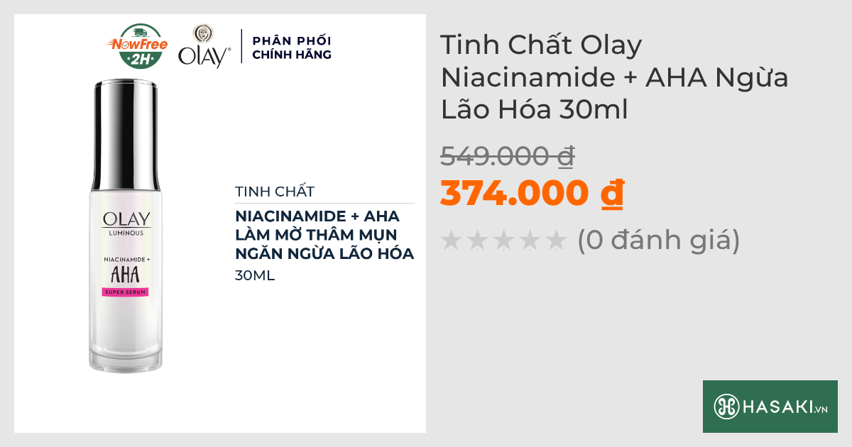 Tinh Chất Olay Niacinamide + AHA Ngừa Lão Hóa 30ml