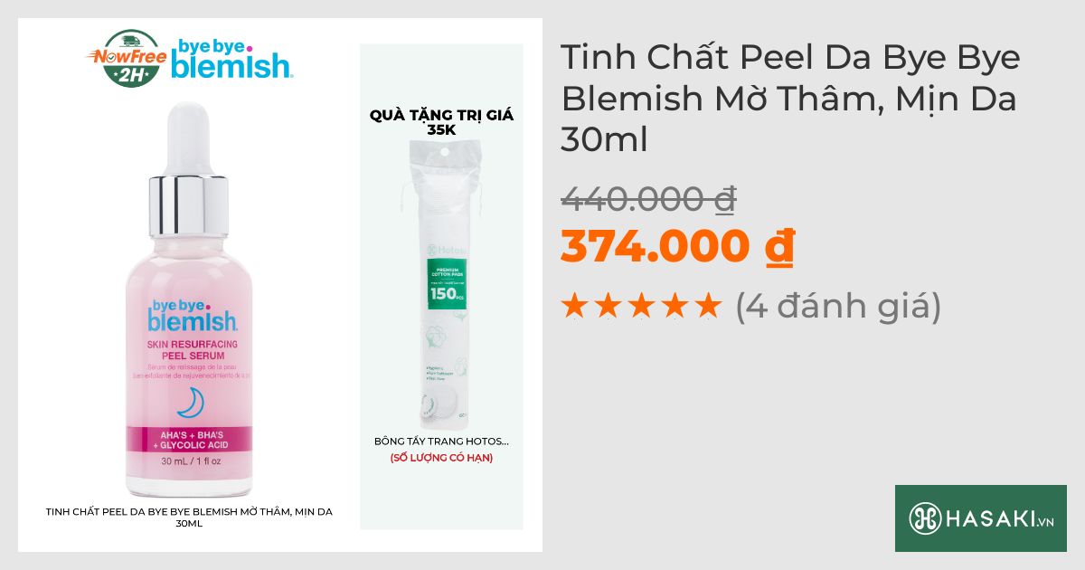 Tinh Chất Peel Da Bye Bye Blemish Mờ Thâm, Mịn Da 30ml