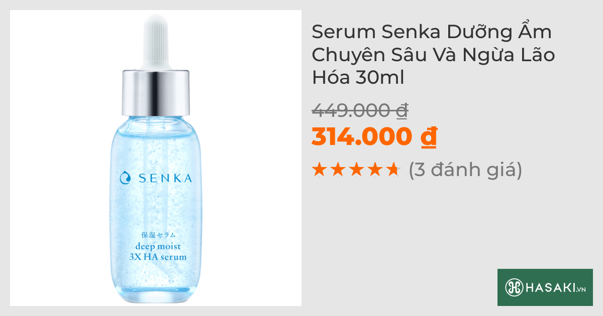 Serum Senka Dưỡng Ẩm Chuyên Sâu Và Ngừa Lão Hóa 30ml