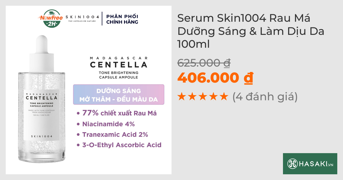 Serum Skin1004 Rau Má Dưỡng Sáng & Làm Dịu Da 100ml