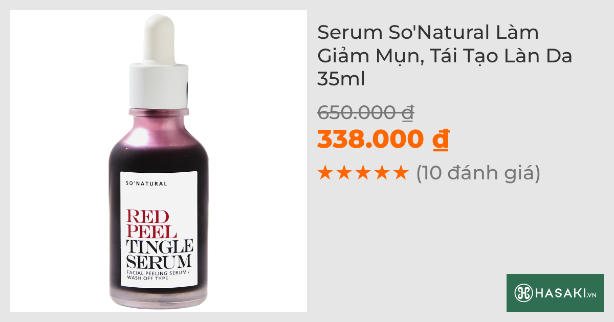 Serum So'Natural Tái Tạo Da Sinh Học, Mờ Thâm Sáng Da 35ml