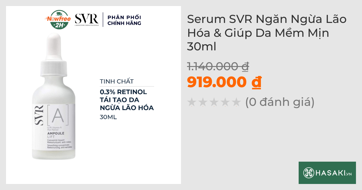 Serum SVR Ngăn Ngừa Lão Hóa & Giúp Da Mềm Mịn 30ml