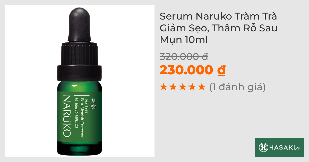 Serum Naruko Tràm Trà Giảm Sẹo, Thâm Rỗ Sau Mụn 10ml