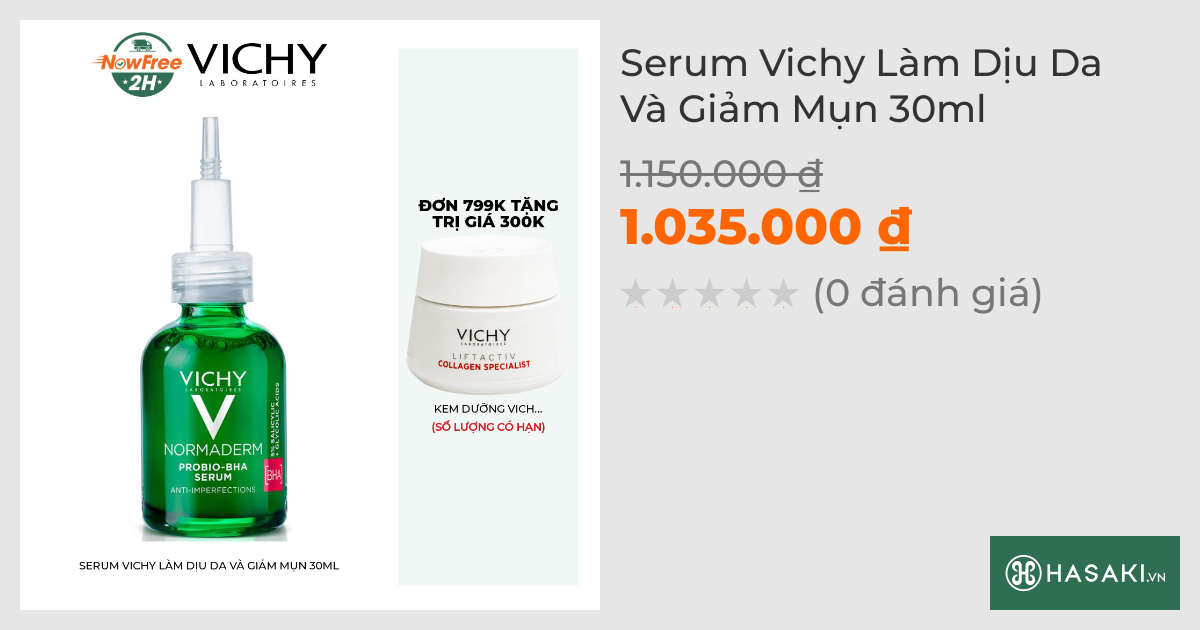 Serum Vichy Làm Dịu Da Và Giảm Mụn 30ml