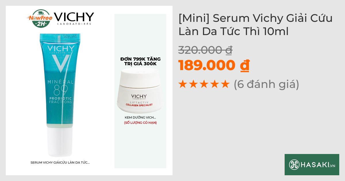 [Mini] Serum Vichy Giải Cứu Làn Da Tức Thì 10ml