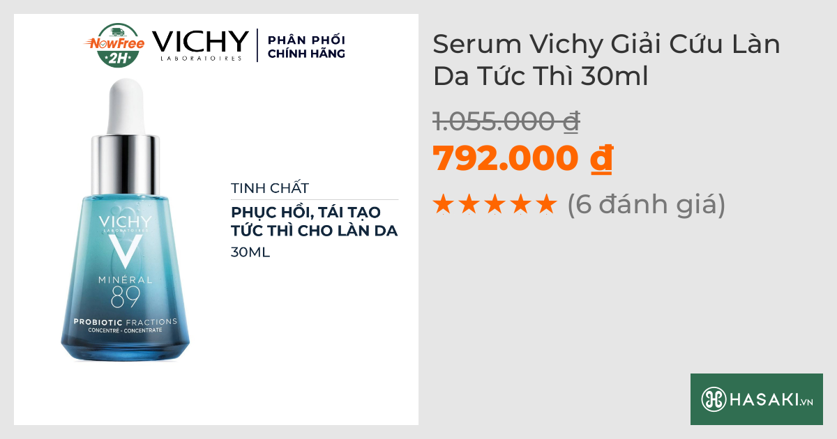 Serum Vichy Giải Cứu Làn Da Tức Thì 30ml