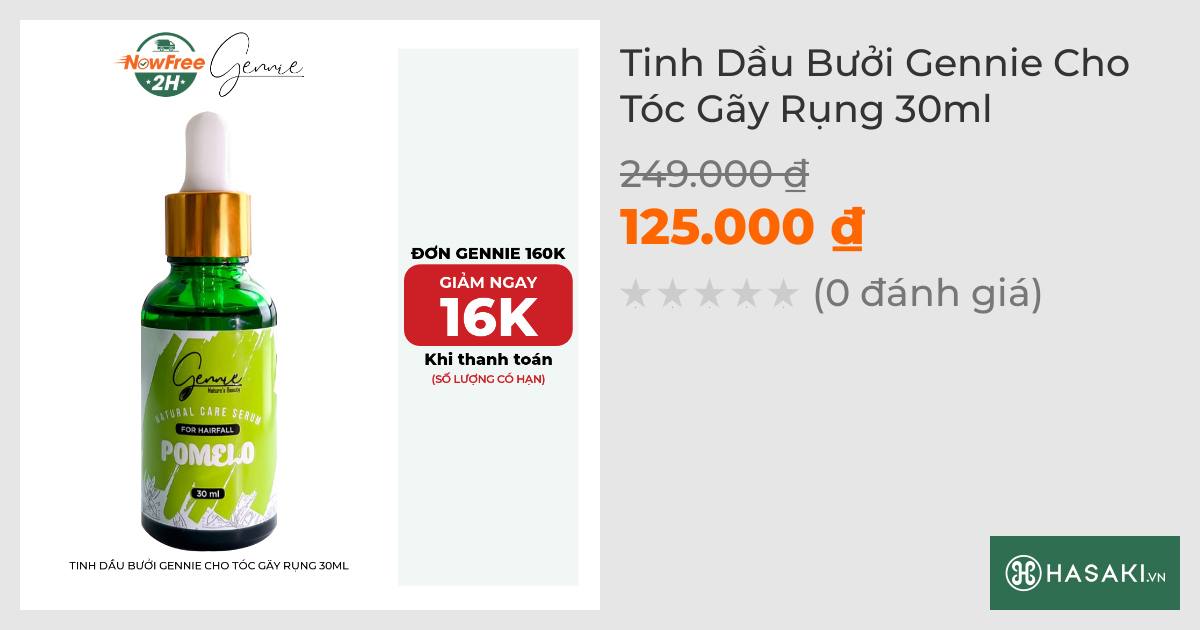 Tinh Dầu Bưởi Gennie Cho Tóc Gãy Rụng 30ml