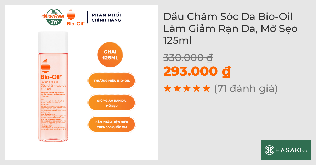 Dầu Chăm Sóc Da Bio-Oil Làm Giảm Rạn Da, Mờ Sẹo 125ml