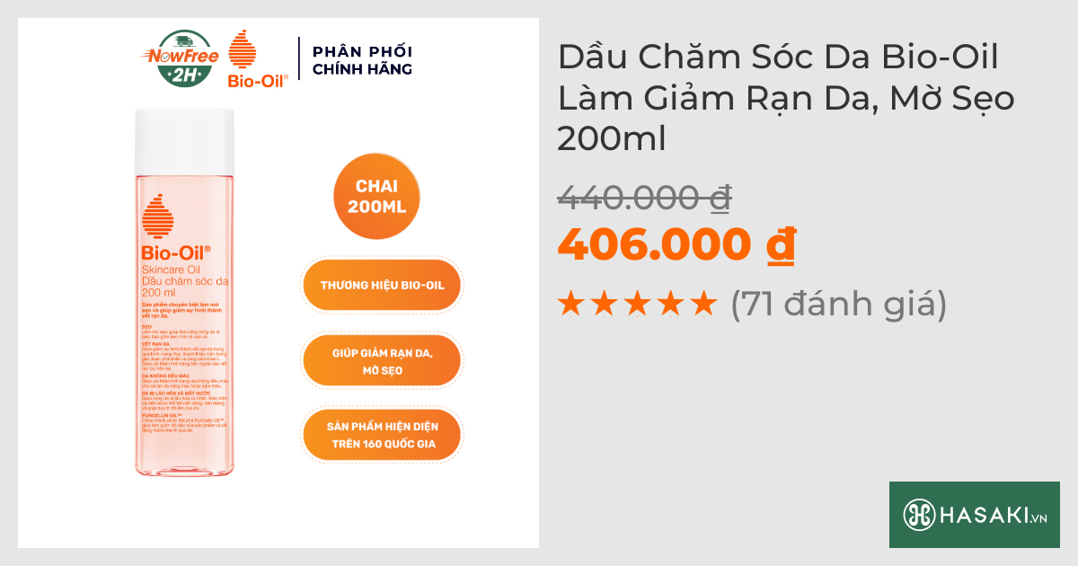 Dầu Chăm Sóc Da Bio-Oil Làm Giảm Rạn Da, Mờ Sẹo 200ml