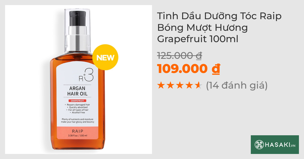 Tinh Dầu Dưỡng Tóc Raip Bóng Mượt Hương Grapefruit 100ml