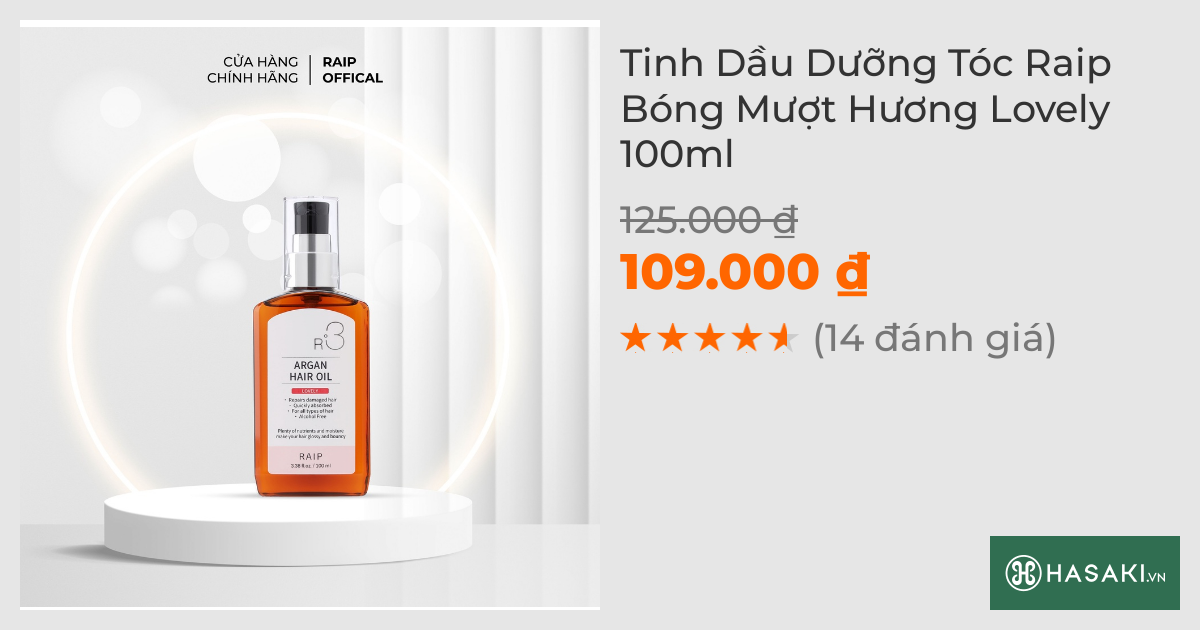 Tinh Dầu Dưỡng Tóc Raip Bóng Mượt Hương Lovely 100ml