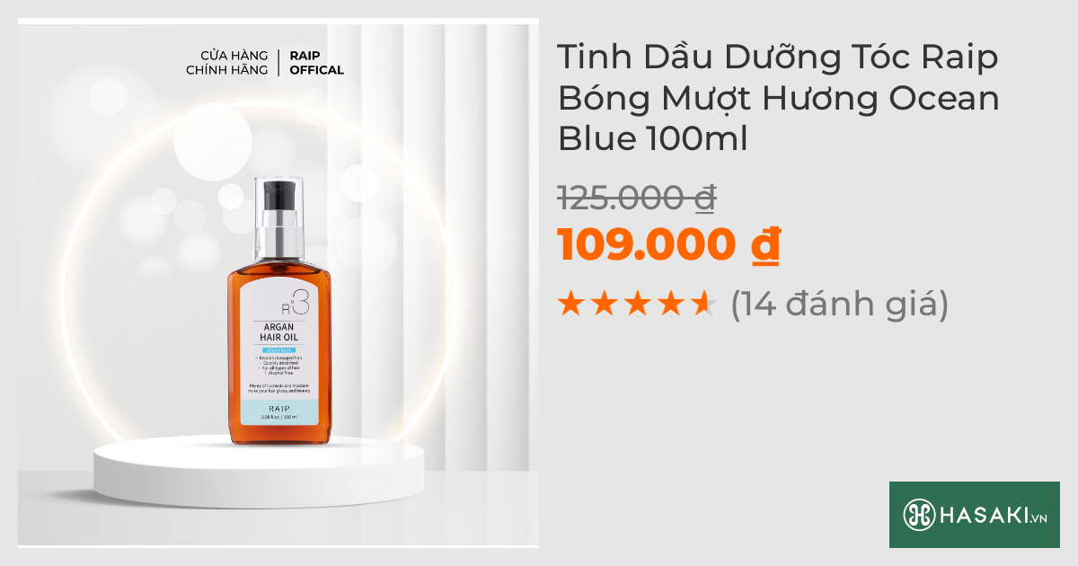 Tinh Dầu Dưỡng Tóc Raip Bóng Mượt Hương Ocean Blue 100ml