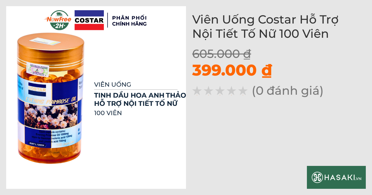 Viên Uống Costar Hỗ Trợ Nội Tiết Tố Nữ 100 Viên