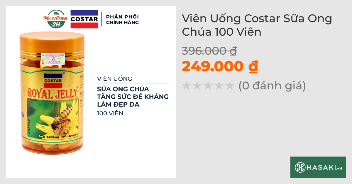 Viên Uống Costar Sữa Ong Chúa 100 Viên