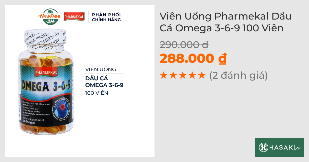 Viên Uống Pharmekal Dầu Cá Omega 3-6-9 100 Viên