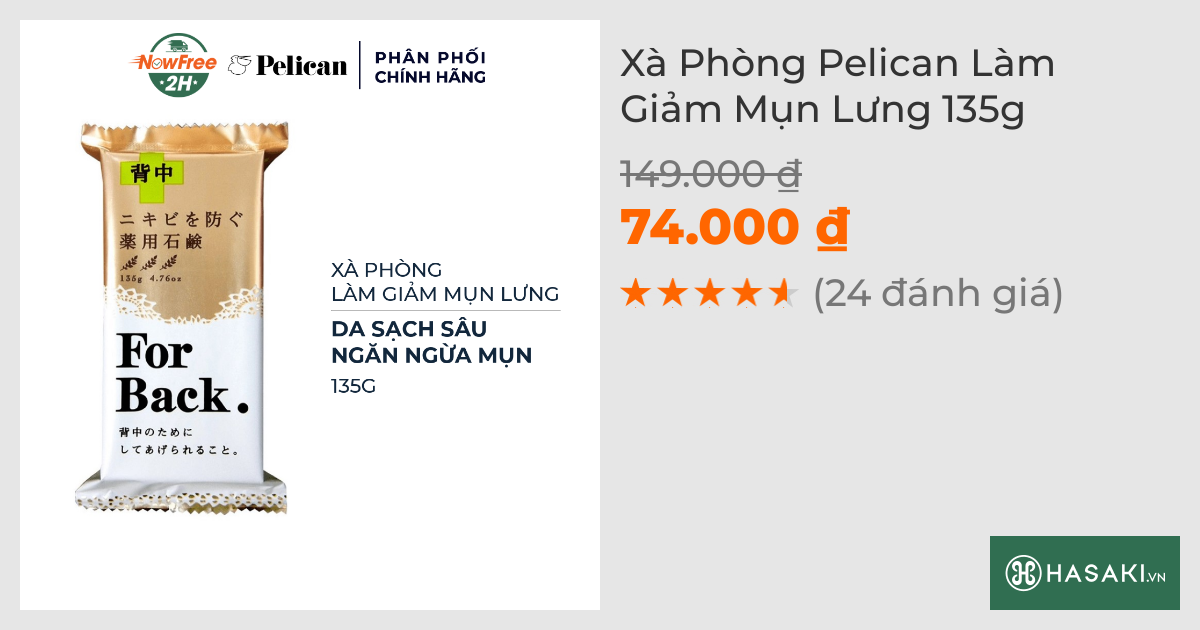 Xà Phòng Pelican Làm Giảm Mụn Lưng 135g