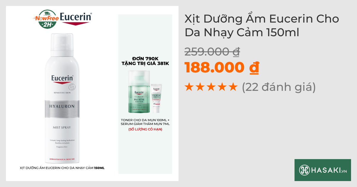 Xịt Dưỡng Ẩm Eucerin Cho Da Nhạy Cảm 150ml