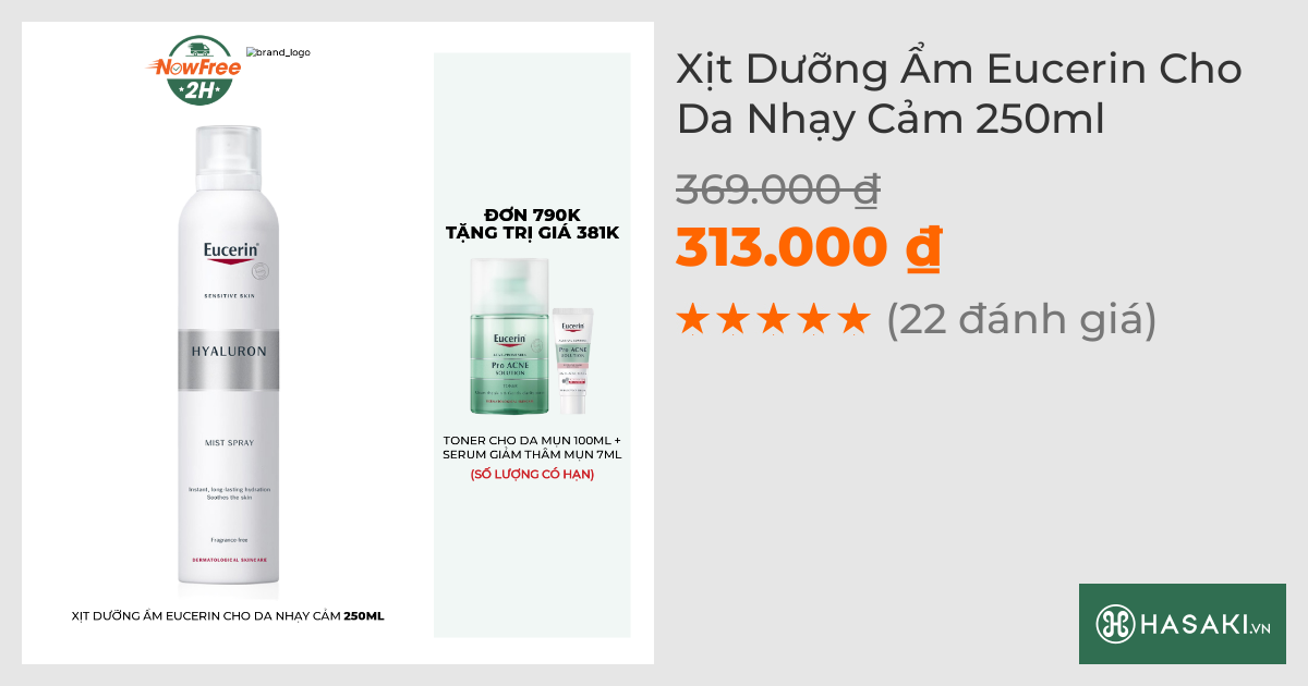 Xịt Dưỡng Ẩm Eucerin Cho Da Nhạy Cảm 250ml