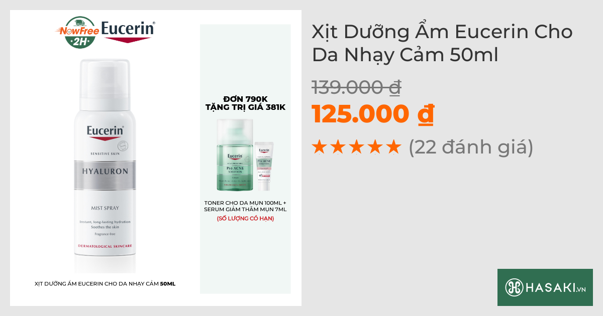 Xịt Dưỡng Ẩm Eucerin Cho Da Nhạy Cảm 50ml