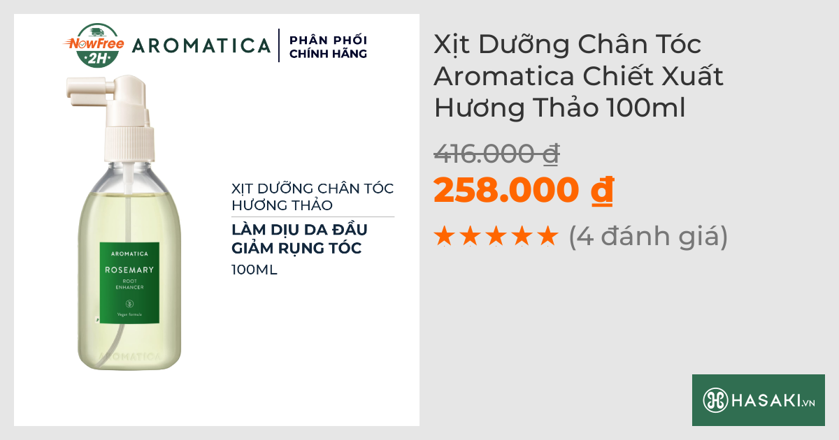 Xịt Dưỡng Chân Tóc Aromatica Chiết Xuất Hương Thảo 100ml