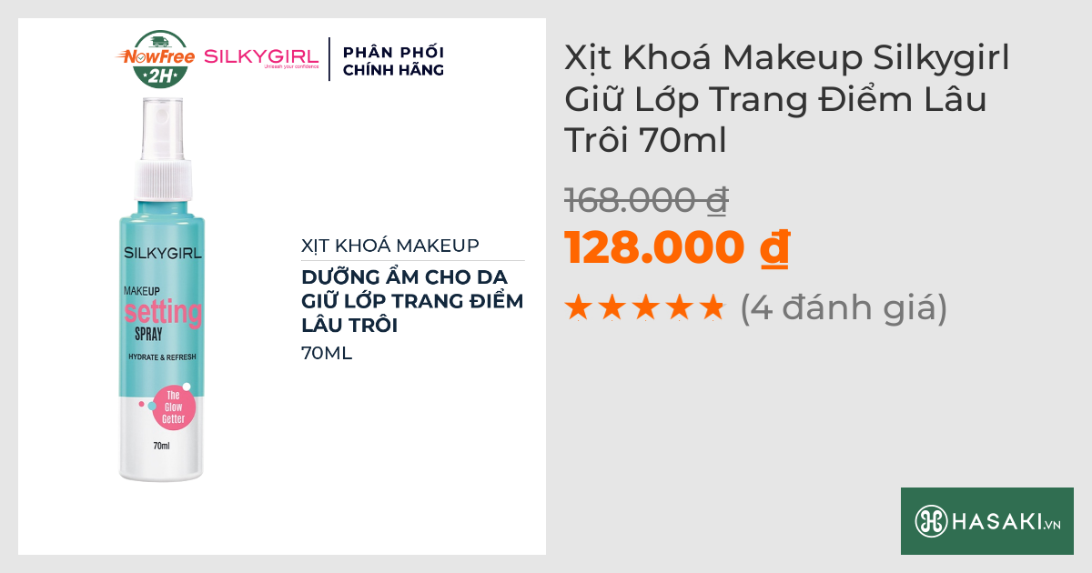 Xịt Khoá Makeup Silkygirl Giữ Lớp Trang Điểm Lâu Trôi 70ml